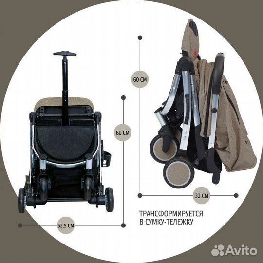 Прогулочная коляска Nuovita Snello темно-серый лен