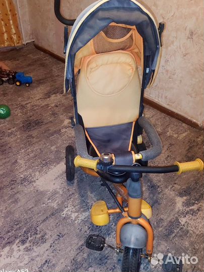 Велосипед коляска с ручкой