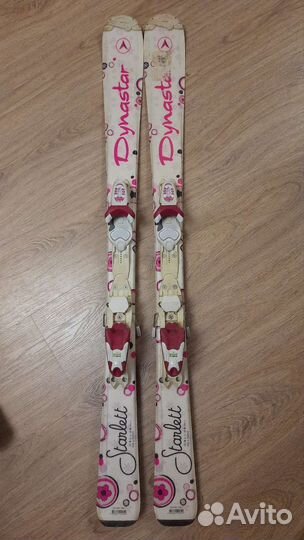 Горные лыжи детские 120см. и ботинки 22.5см. бу