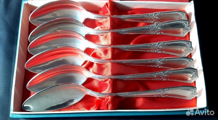 Столовое серебро 875проба.Чайные ложки.Набор 6 шт