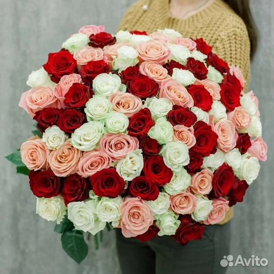 Цветы розы букет