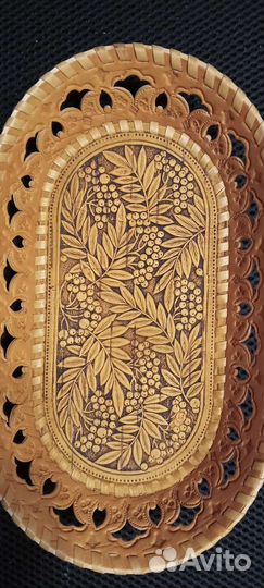 Хлебница и салфетница из бересты