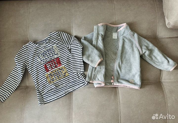 Вещи на девочку, размер 80-86 пакетом