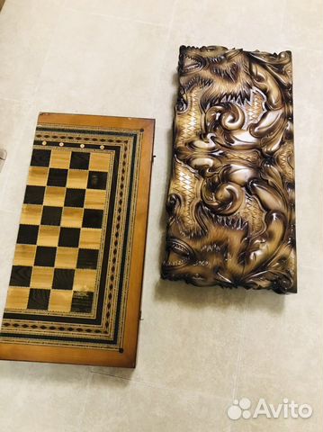 Шахматы -нарды2 шт, нарды ручной работы