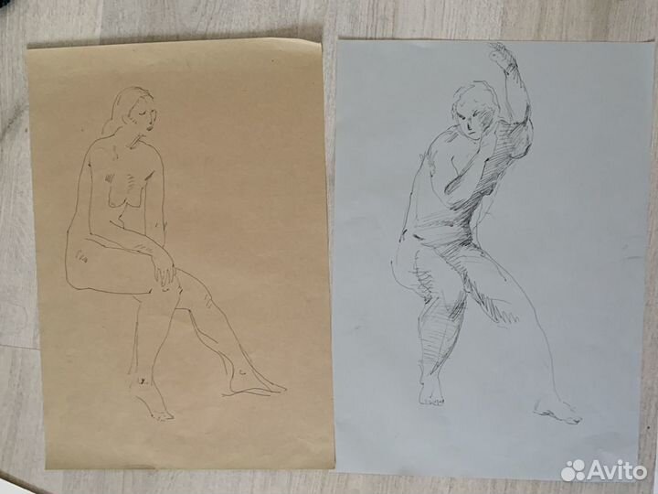 Наброски обнаженной натуры а3