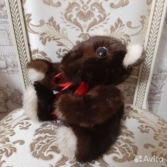 Медведь Тедди из натурального меха норки