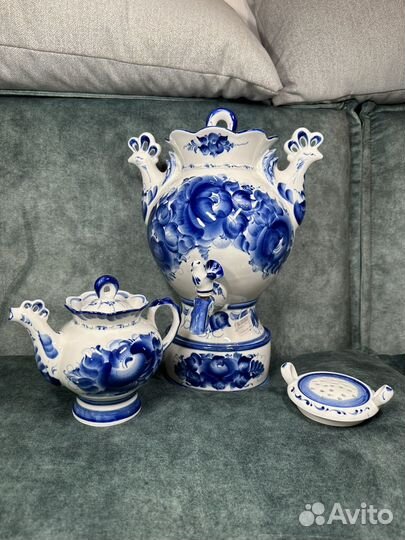 Самовар электрический гжель