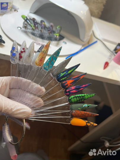 Crazy nails; арт-маникюр наращивание