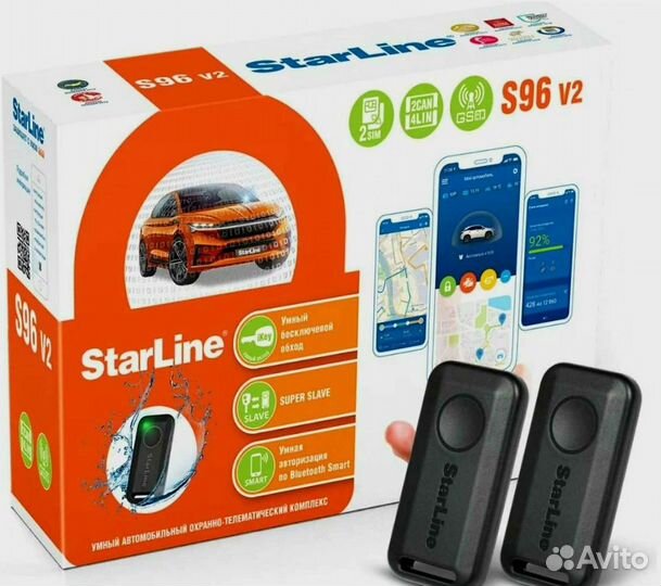 Сигнализация с автозапуском starline s96v2 2 метки