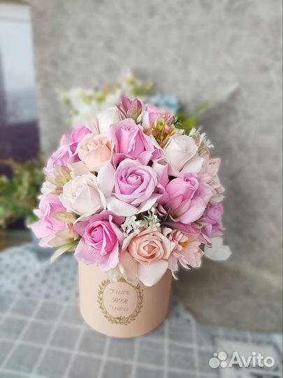 Букет из мыла ручной работы цветы