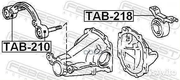 Сайлентблок подушки дифференциала TAB210 Febest