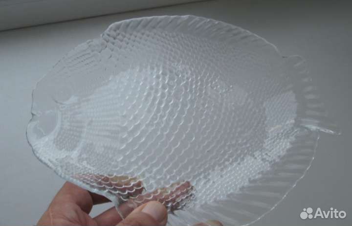 Ваза низкая плоская. фруктовница и др., рыба, СССР