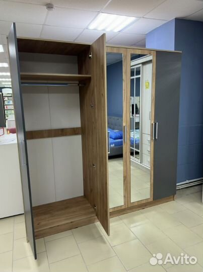 Шкаф 2 метра (крафт -графит) Мартина