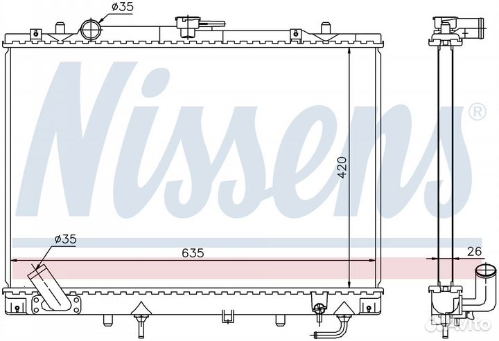 Радиатор двигателя mitsubishi pajero sport 3 0 98