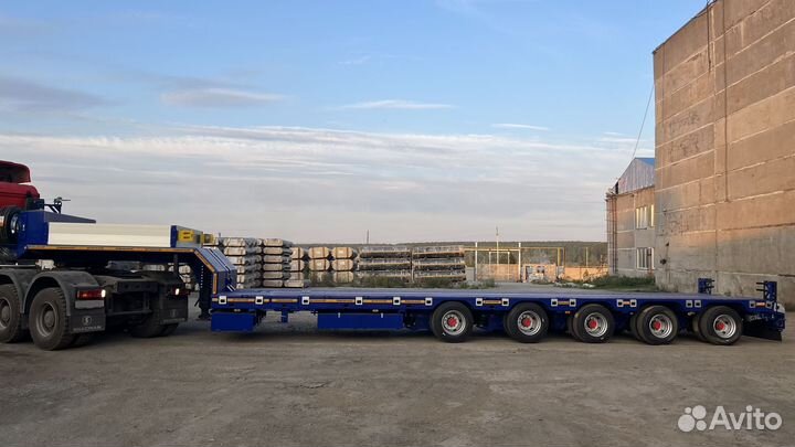 Полуприцеп трал (тяжеловоз) Авиком 98715-04 низкорамный раздвижной, 2023