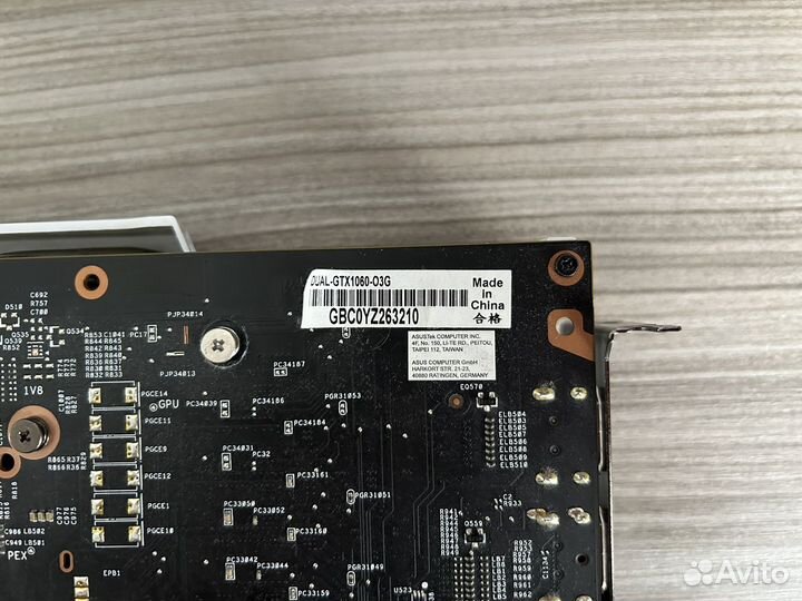 Видеокарта asus GeForce GTX 1060 3GB dual OC