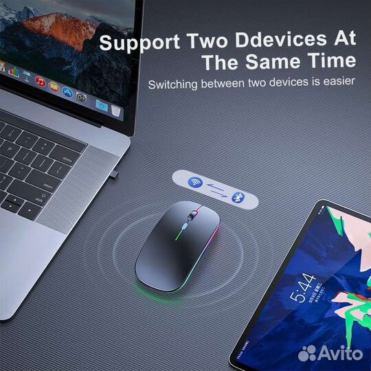 Беспроводная мышь с подсветкой для Windows, IOS