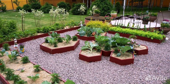 Металлические ограждения для грядок