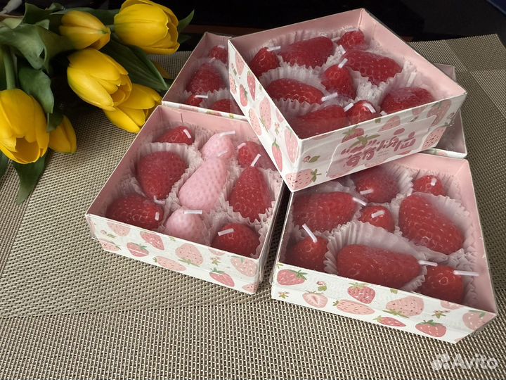 Ароматическая свеча клубничка