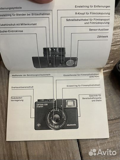 Плёночный фотоаппарат optima 335 с пленкой