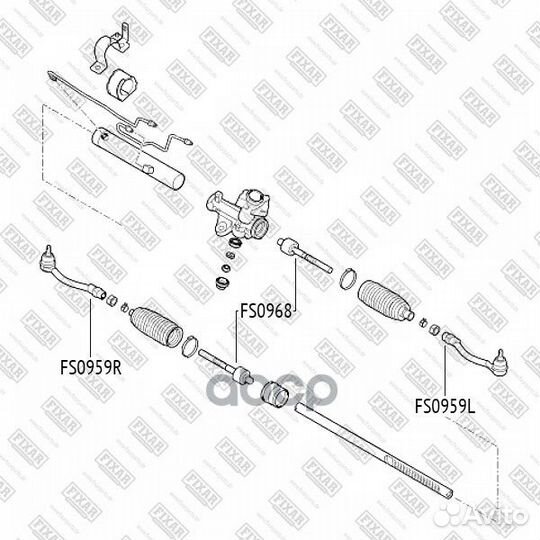 Наконечник рулевой тяги левый FS0959L fixar