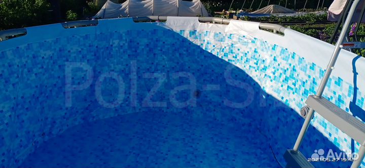 Овальный каркасный бассейн 427х250х100