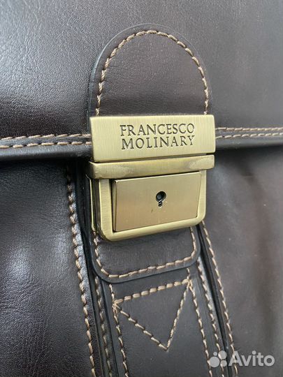 Мужской кожаный портфель Franchesco Molinary