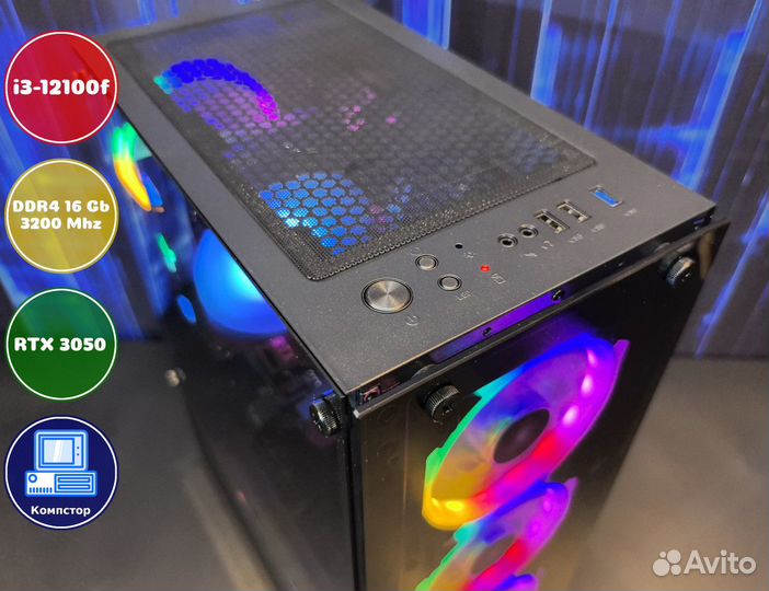 Сборка пк 4к i3-RTX3050-16DDR4-EQW0895126374-H610