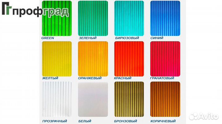 Сотовый поликарбонат 4мм