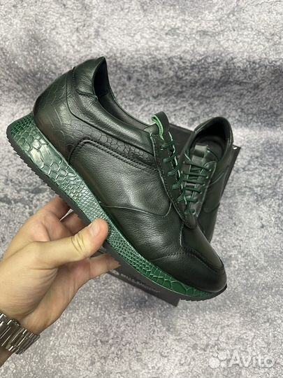 Мужские кожаные кеды