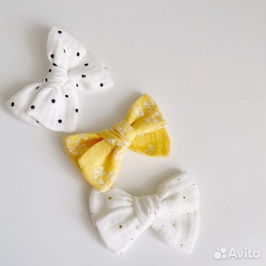Бантики ручной работы из муслина