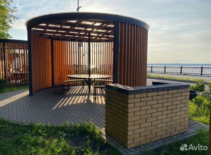 Аренда беседки с мангалом на берегу Волги