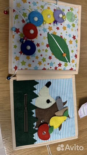 Мягкая развивающая книжка