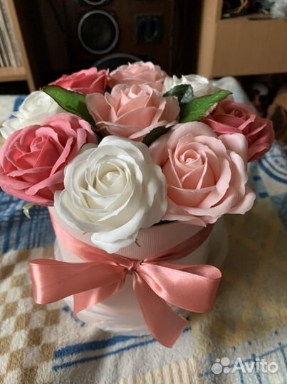 Букет из мыльных роз