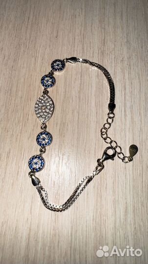 Серебряный браслет с фианитами 925