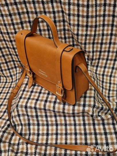 Сумка портфель коричневая женская