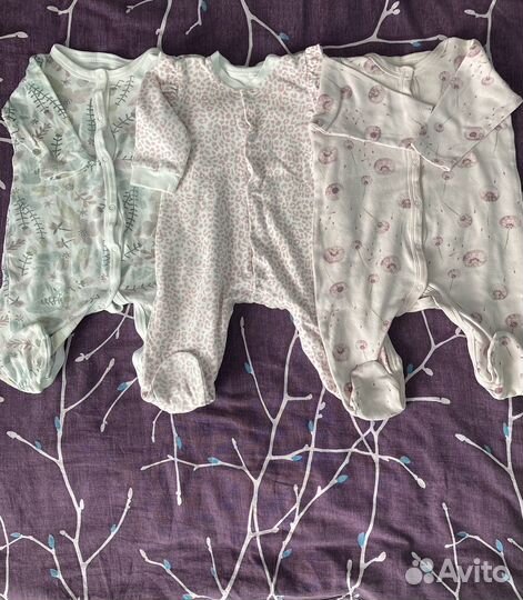 Вещи на девочку пакетом, размер 56-74