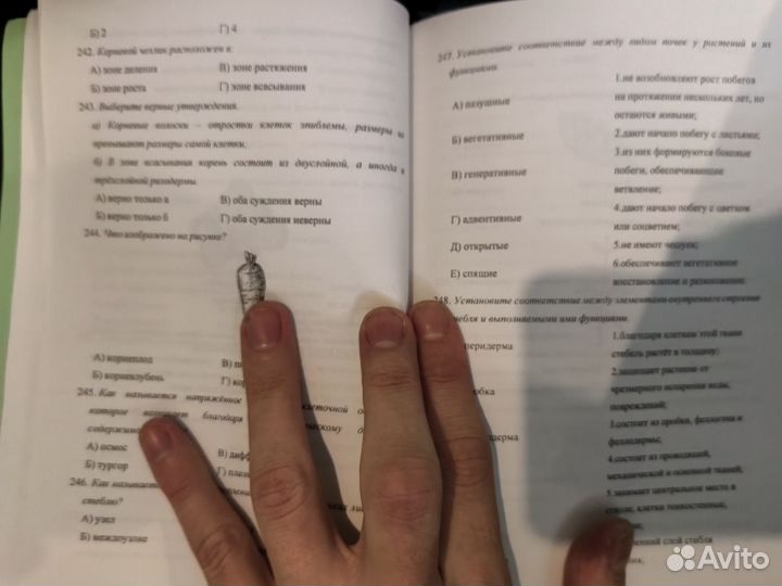 Тестовые вопросы по биологии