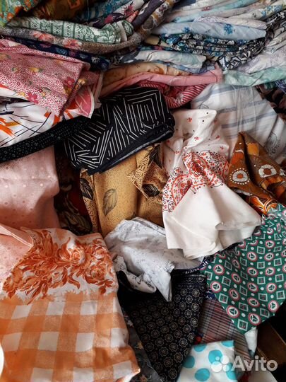 Ткани отрезы СССР бязь.лен.шерсть.джинс