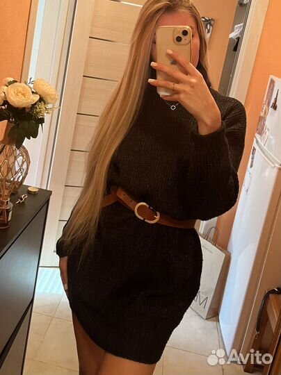 Платье свитер оверсайз