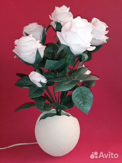 Светильник Белые розы