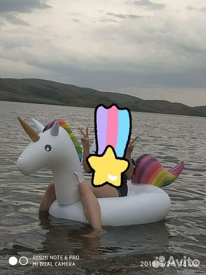 Надувной круг: единорог