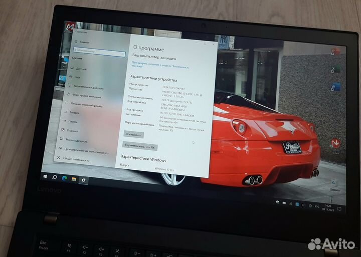 ThinkPad T470 IPS сенсор i5 16/256 LTE модем