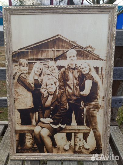 Выжигание портретов на дереве по фото