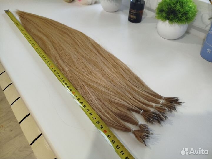 Волосы для наращивания блонд 65 см