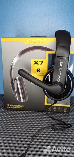 Игровые Стерео Наушники X7 Super Bass c Микрофоном