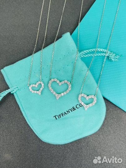 Кулон колье Tiffany Тиффани сердце