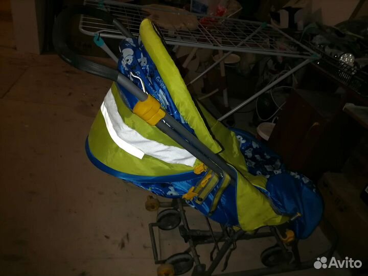 Санки коляска с большими колесами