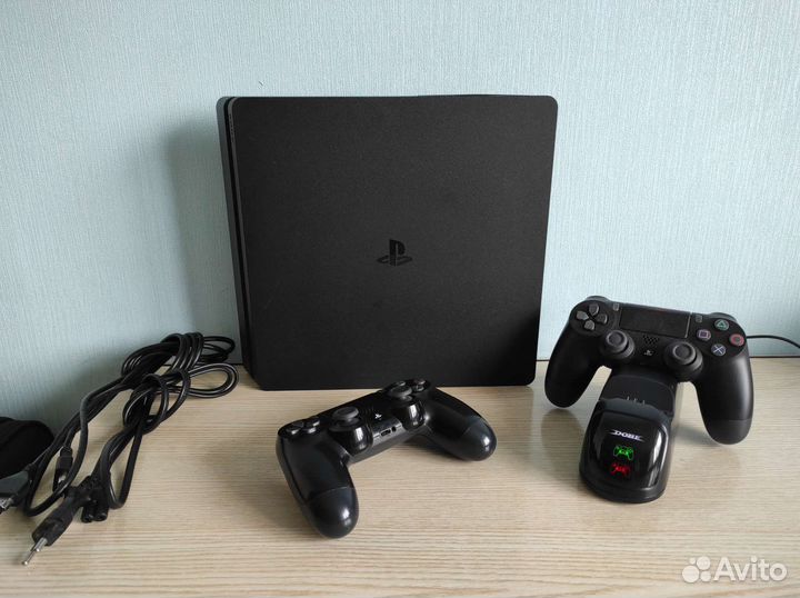 Sony Ps4 slim 2 геймпада + топ игры