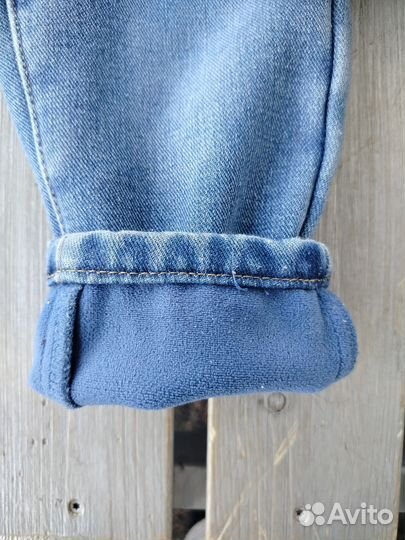 Джинсы утеплённые 98 / 2 шт